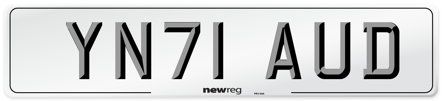 YN71 AUD Number Plate from New Reg
